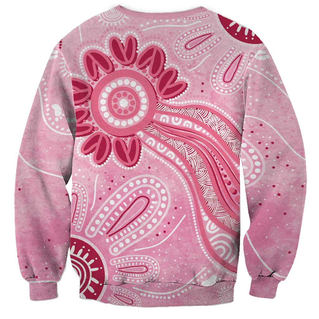First Nation Aboriginal Dot Arts Sweatshirt Think Pink - Aussie Hoodie
