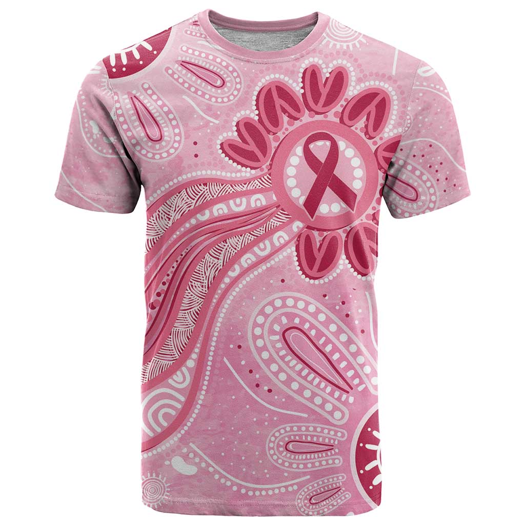First Nation Aboriginal Dot Arts T Shirt Think Pink - Aussie Hoodie