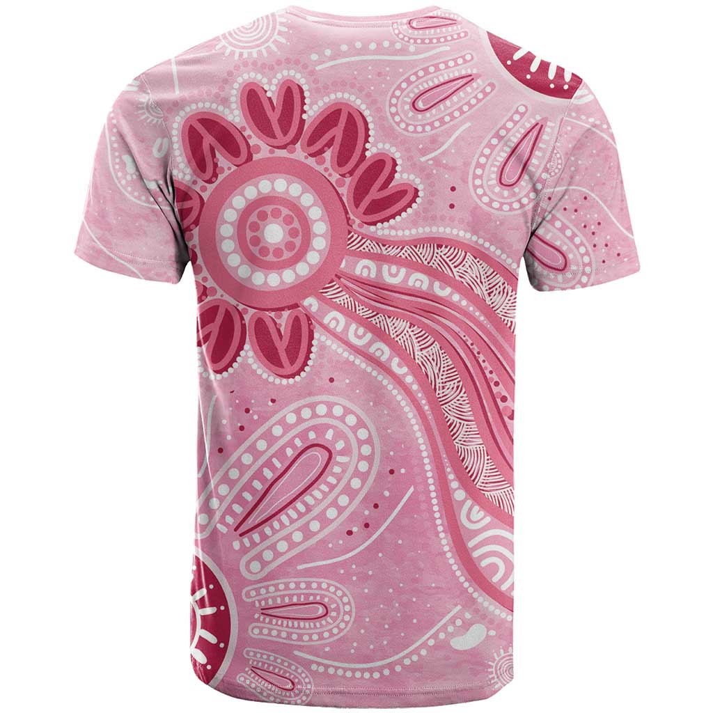 First Nation Aboriginal Dot Arts T Shirt Think Pink - Aussie Hoodie