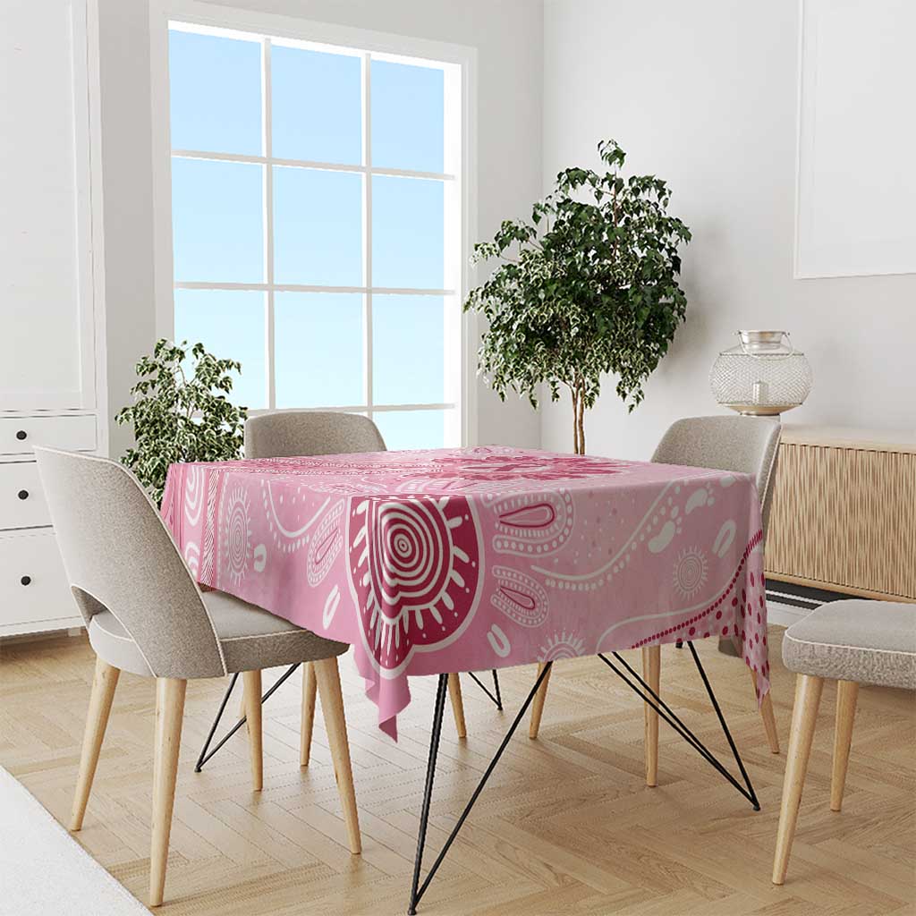 First Nation Aboriginal Dot Arts Tablecloth Think Pink - Aussie Hoodie