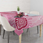 First Nation Aboriginal Dot Arts Tablecloth Think Pink - Aussie Hoodie