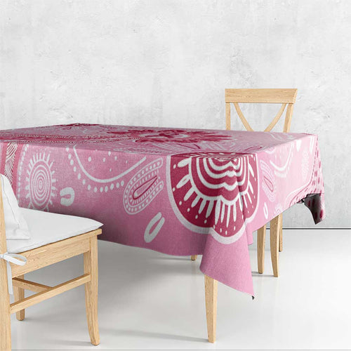First Nation Aboriginal Dot Arts Tablecloth Think Pink - Aussie Hoodie