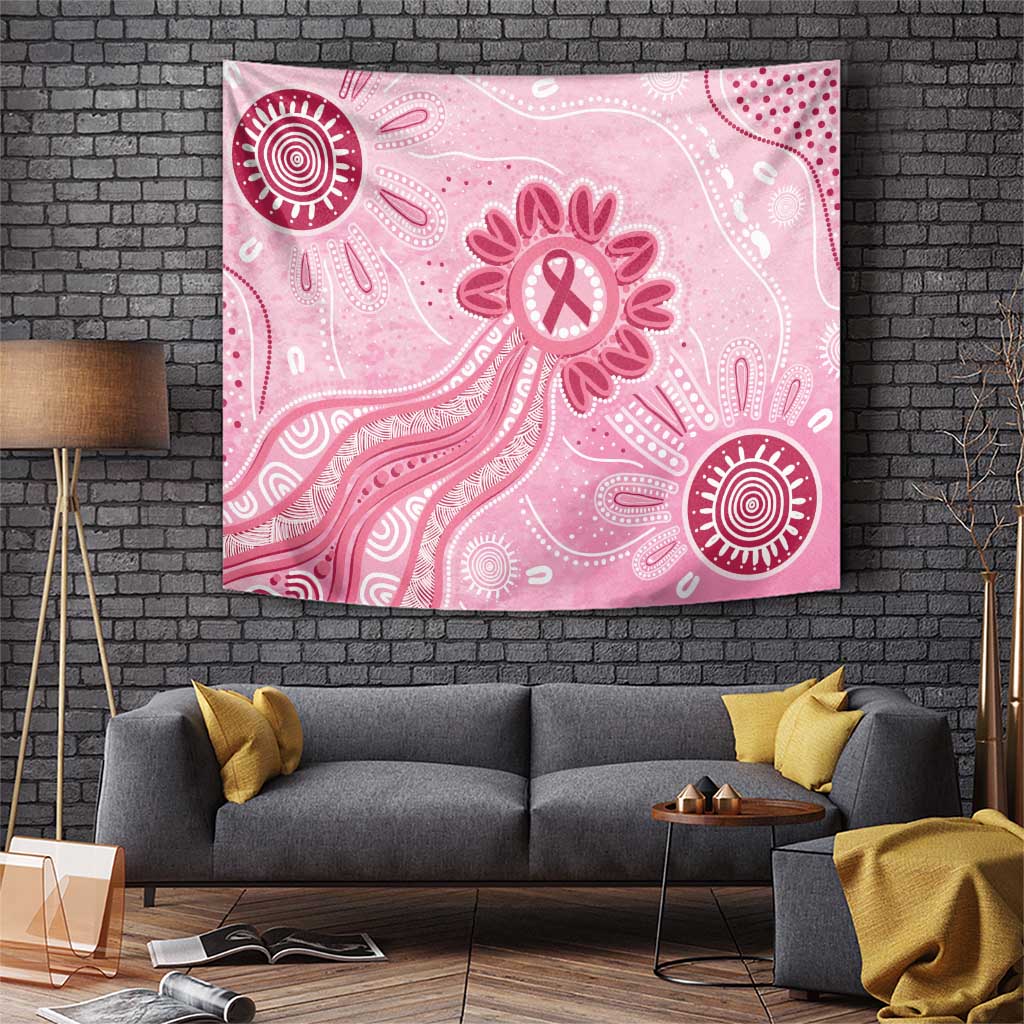 First Nation Aboriginal Dot Arts Tapestry Think Pink - Aussie Hoodie