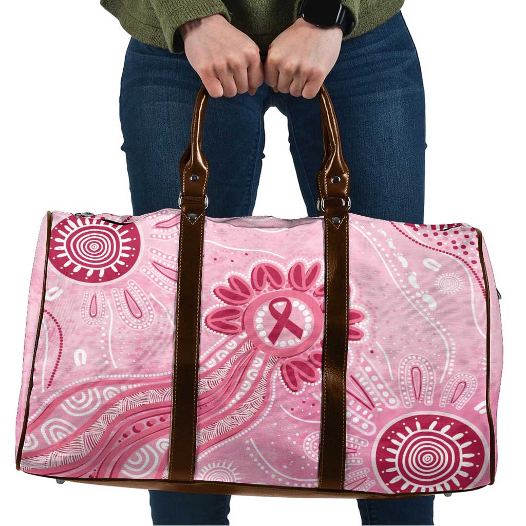 First Nation Aboriginal Dot Arts Travel Bag Think Pink - Aussie Hoodie