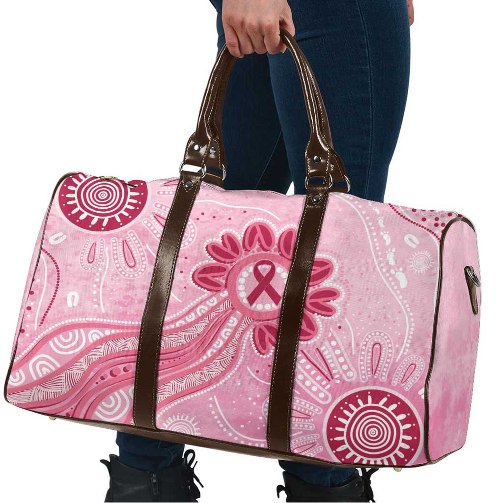 First Nation Aboriginal Dot Arts Travel Bag Think Pink - Aussie Hoodie