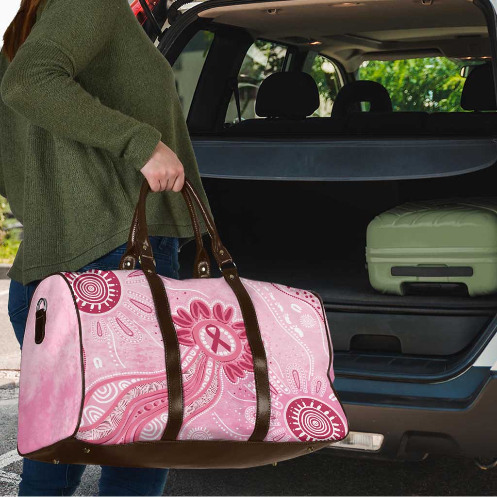 First Nation Aboriginal Dot Arts Travel Bag Think Pink - Aussie Hoodie