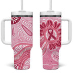 First Nation Aboriginal Dot Arts Tumbler With Handle Think Pink - Aussie Hoodie