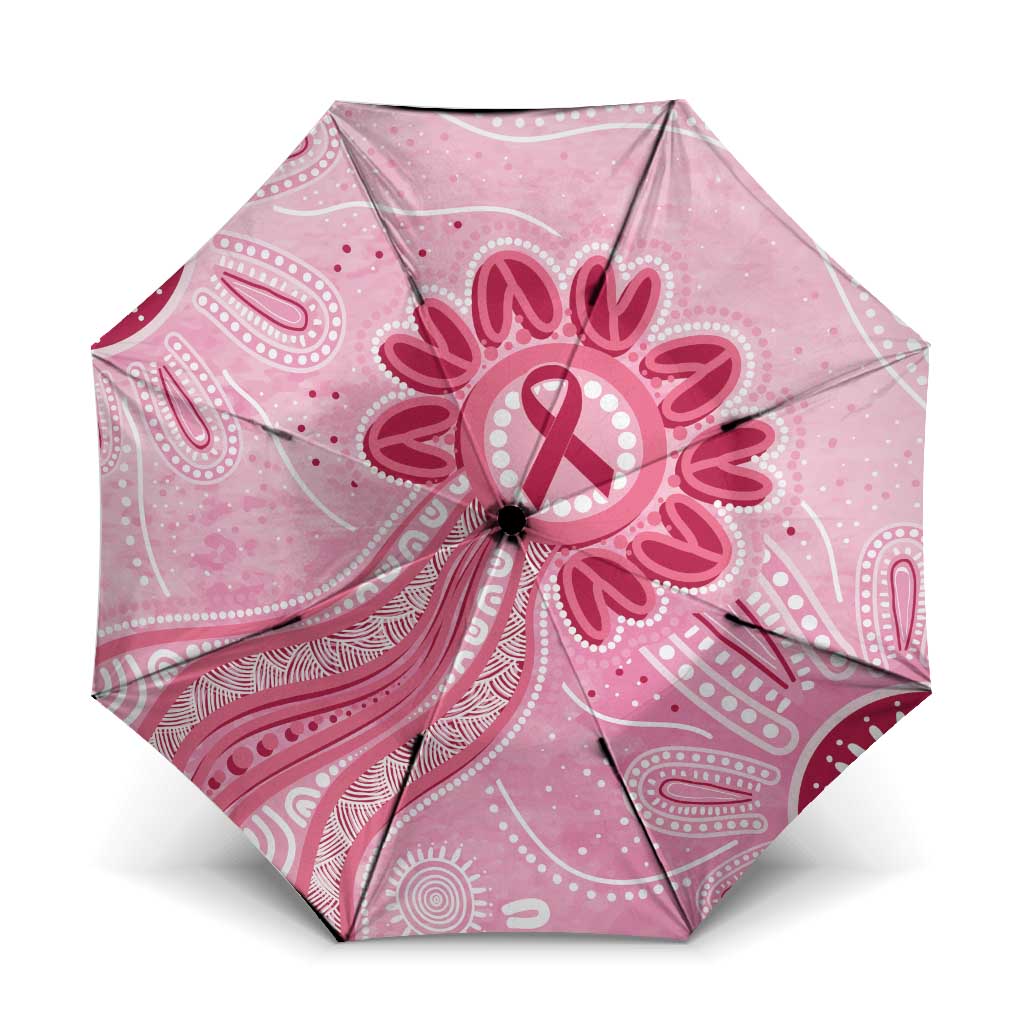 First Nation Aboriginal Dot Arts Umbrella Think Pink - Aussie Hoodie