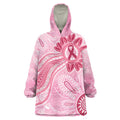 First Nation Aboriginal Dot Arts Wearable Blanket Hoodie Think Pink - Aussie Hoodie