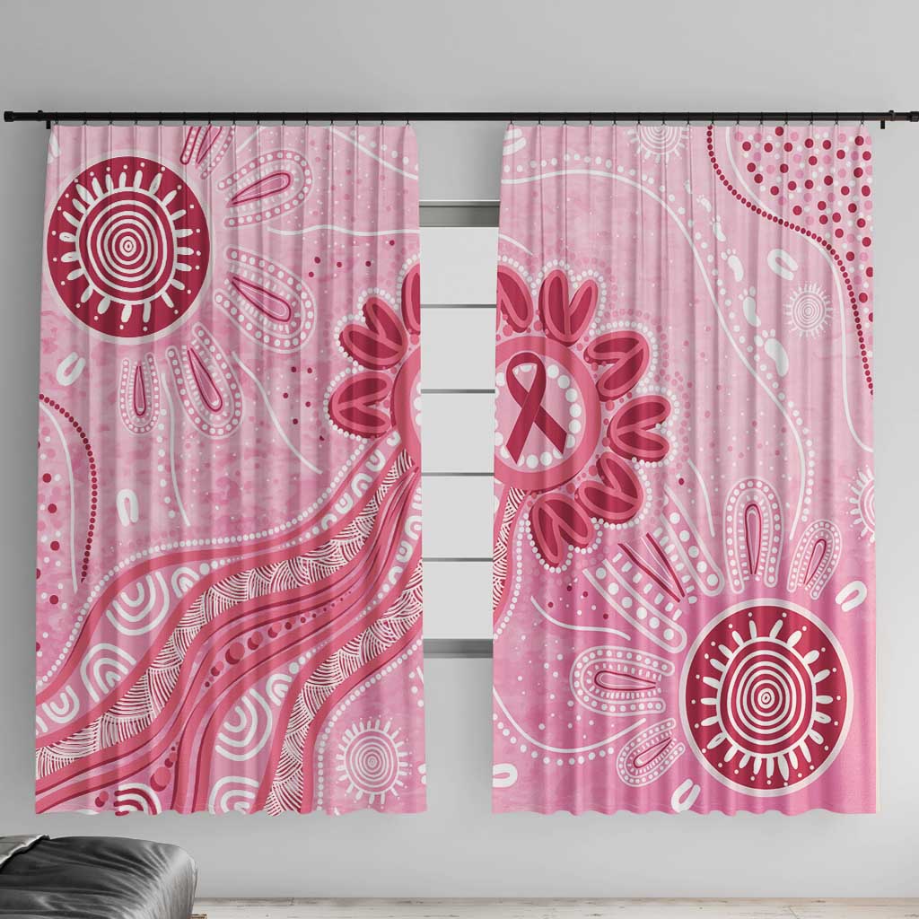 First Nation Aboriginal Dot Arts Window Curtain Think Pink - Aussie Hoodie