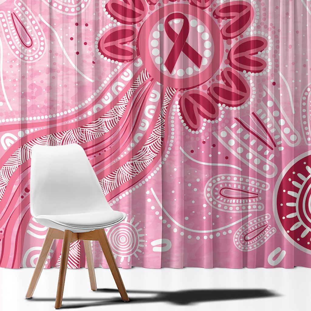 First Nation Aboriginal Dot Arts Window Curtain Think Pink - Aussie Hoodie