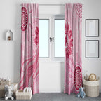 First Nation Aboriginal Dot Arts Window Curtain Think Pink - Aussie Hoodie