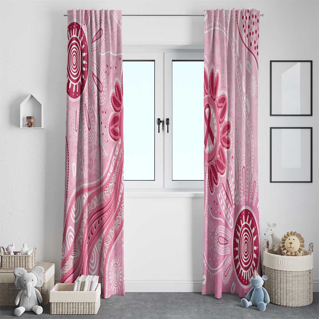 First Nation Aboriginal Dot Arts Window Curtain Think Pink - Aussie Hoodie