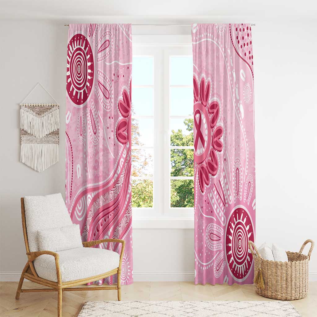 First Nation Aboriginal Dot Arts Window Curtain Think Pink - Aussie Hoodie