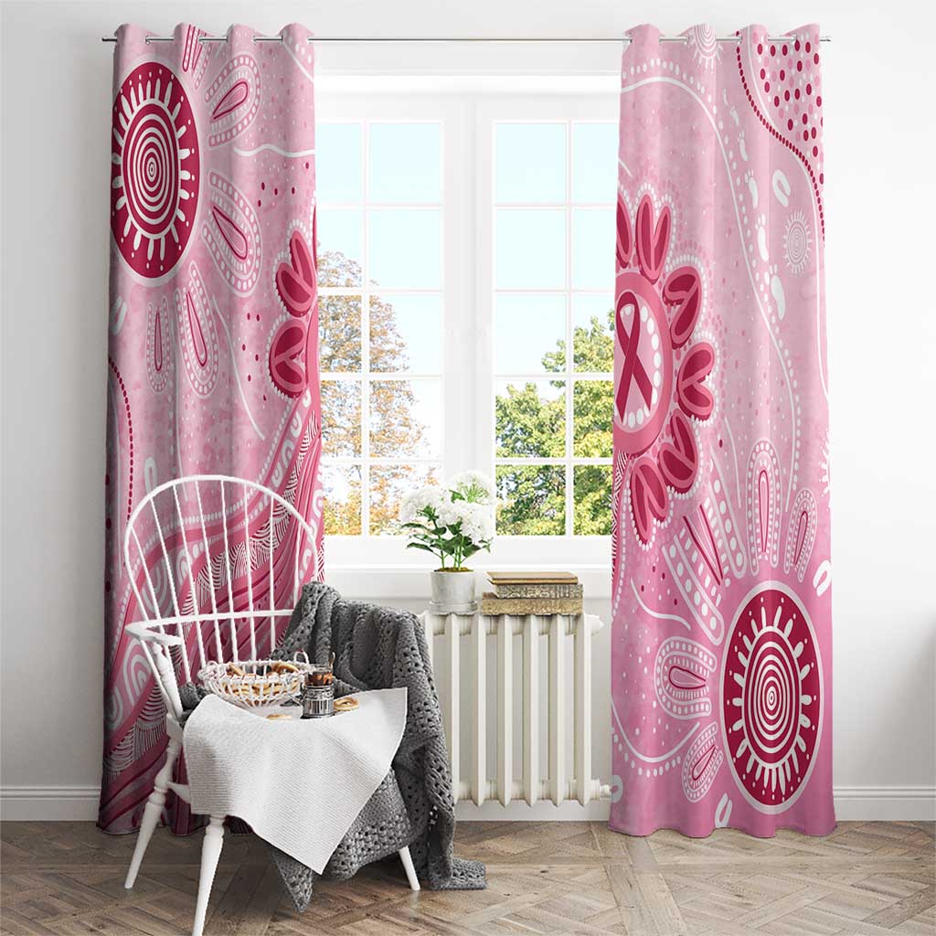 First Nation Aboriginal Dot Arts Window Curtain Think Pink - Aussie Hoodie