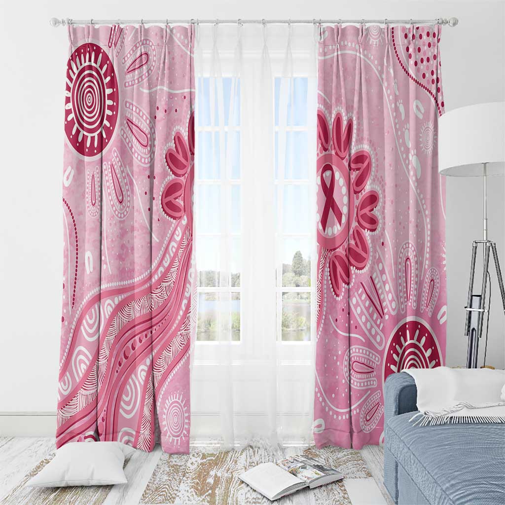 First Nation Aboriginal Dot Arts Window Curtain Think Pink - Aussie Hoodie