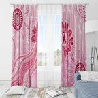 First Nation Aboriginal Dot Arts Window Curtain Think Pink - Aussie Hoodie