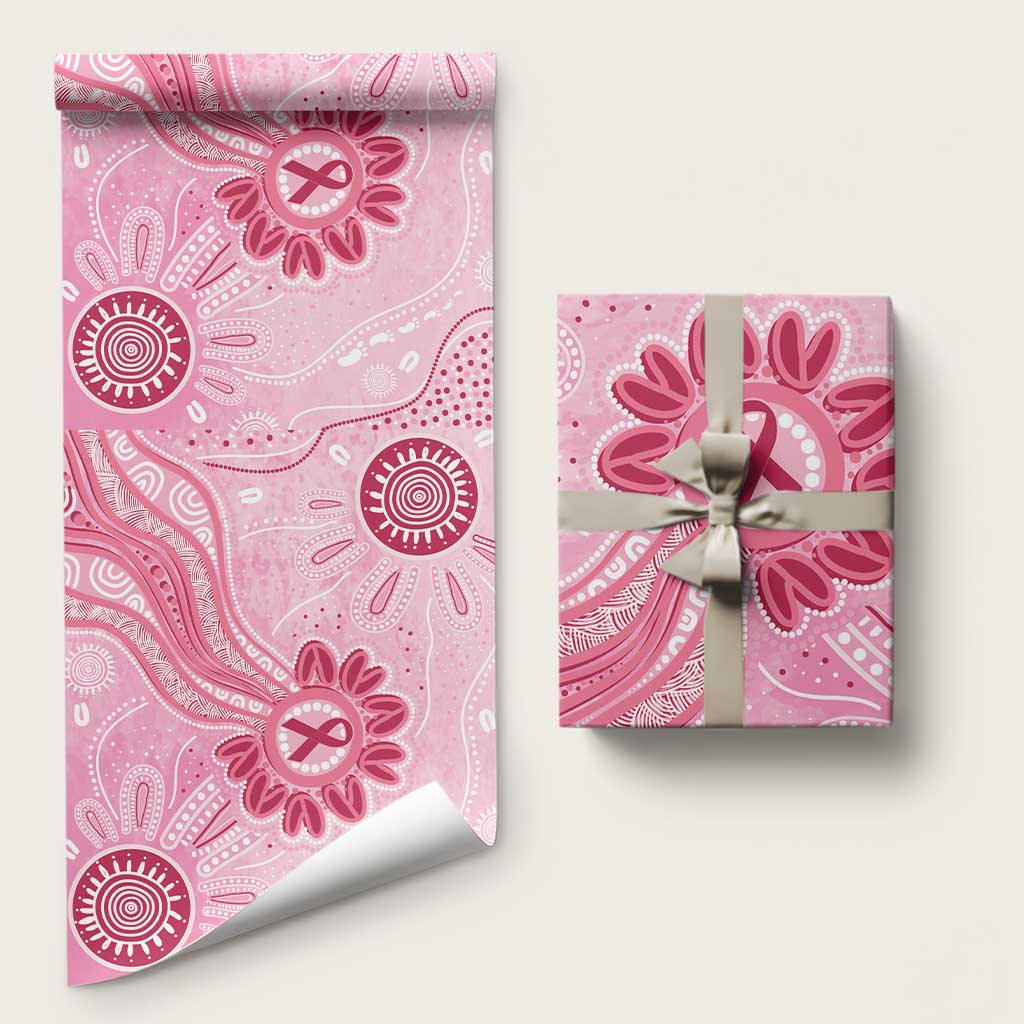 First Nation Aboriginal Dot Arts Wrapping Paper Think Pink