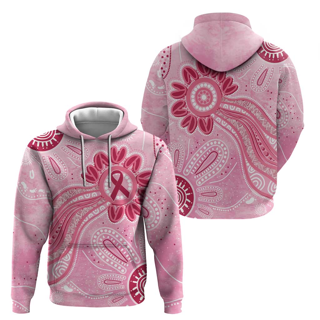 First Nation Aboriginal Dot Arts Zip Hoodie Think Pink - Aussie Hoodie