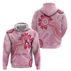First Nation Aboriginal Dot Arts Zip Hoodie Think Pink - Aussie Hoodie