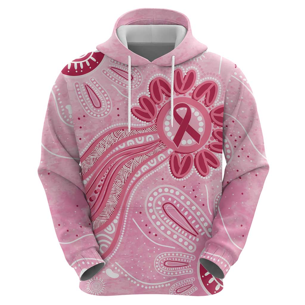 First Nation Aboriginal Dot Arts Zip Hoodie Think Pink - Aussie Hoodie
