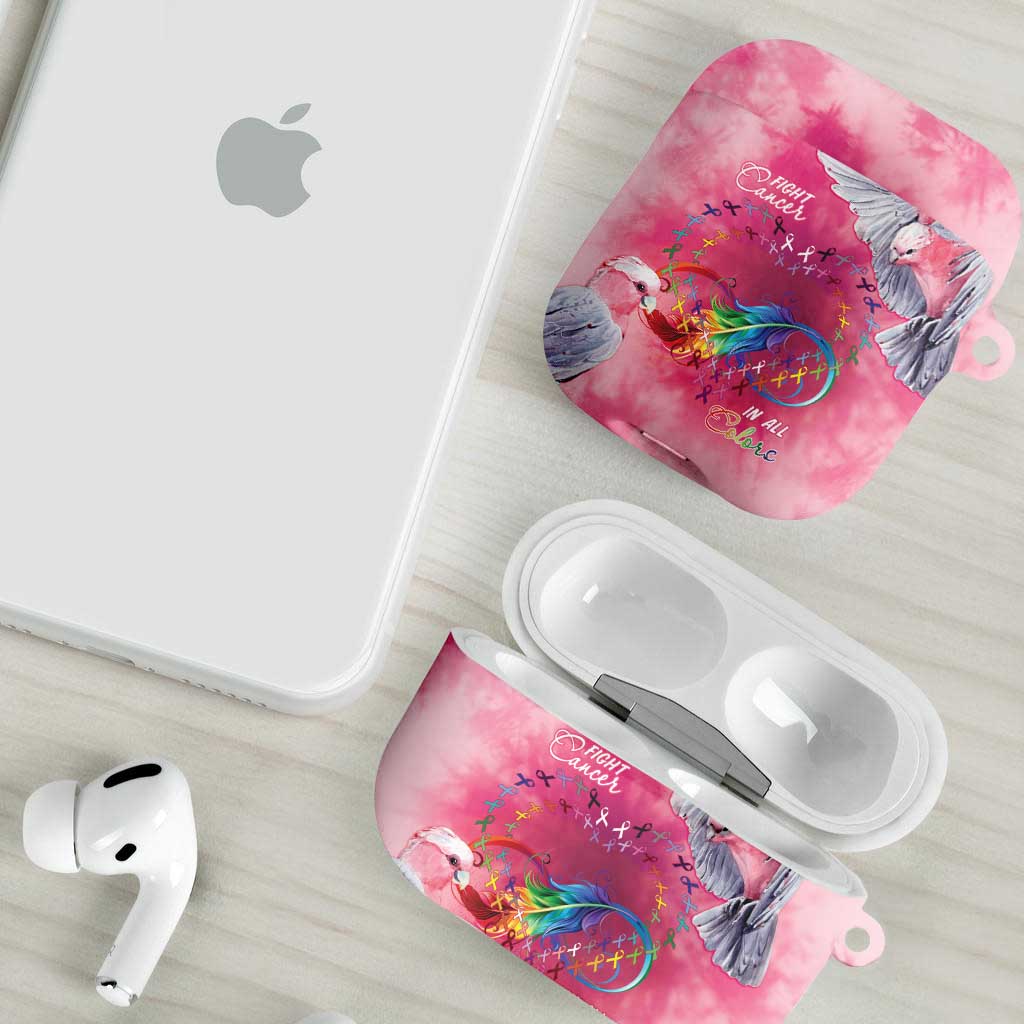 Australia Fight Cancer In All Colors AirPods Case Galah Pink Tie Dye - Aussie Hoodie