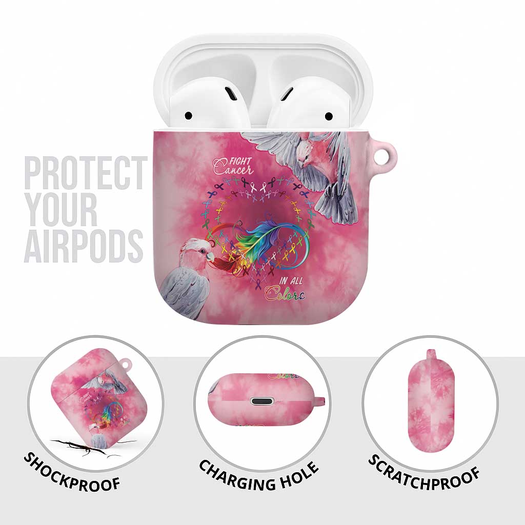 Australia Fight Cancer In All Colors AirPods Case Galah Pink Tie Dye - Aussie Hoodie