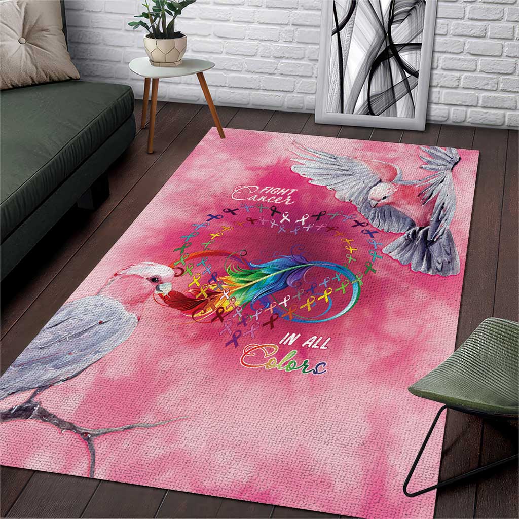 Australia Fight Cancer In All Colors Area Rug Galah Pink Tie Dye - Aussie Hoodie