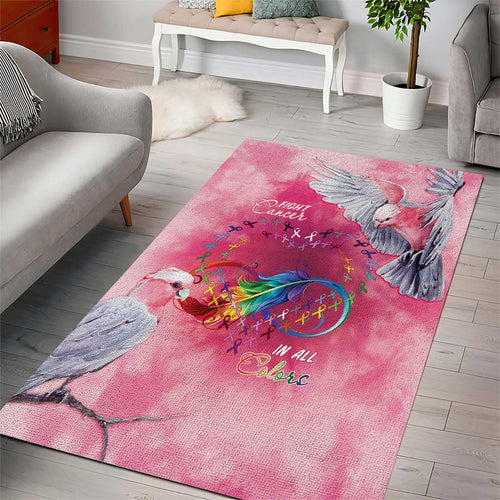 Australia Fight Cancer In All Colors Area Rug Galah Pink Tie Dye - Aussie Hoodie
