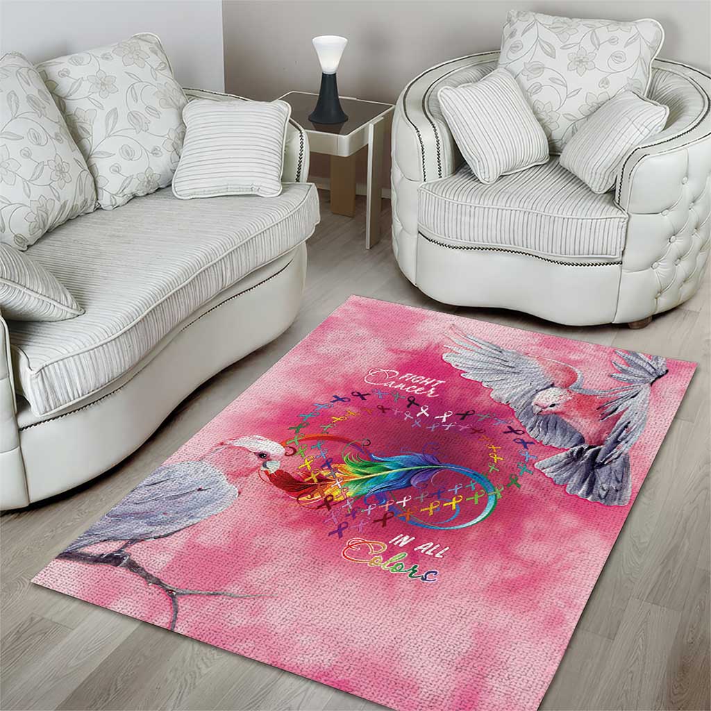 Australia Fight Cancer In All Colors Area Rug Galah Pink Tie Dye - Aussie Hoodie