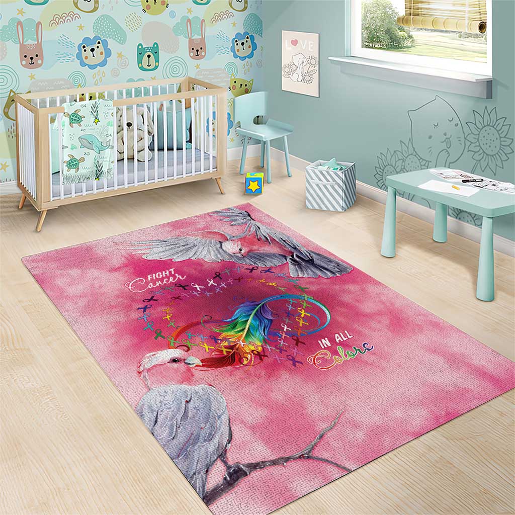 Australia Fight Cancer In All Colors Area Rug Galah Pink Tie Dye - Aussie Hoodie