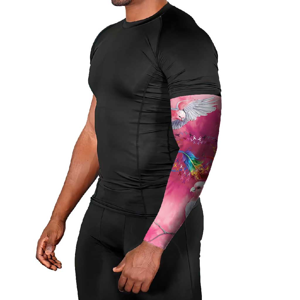 Australia Fight Cancer In All Colors Arm Sleeves Galah Pink Tie Dye - Aussie Hoodie