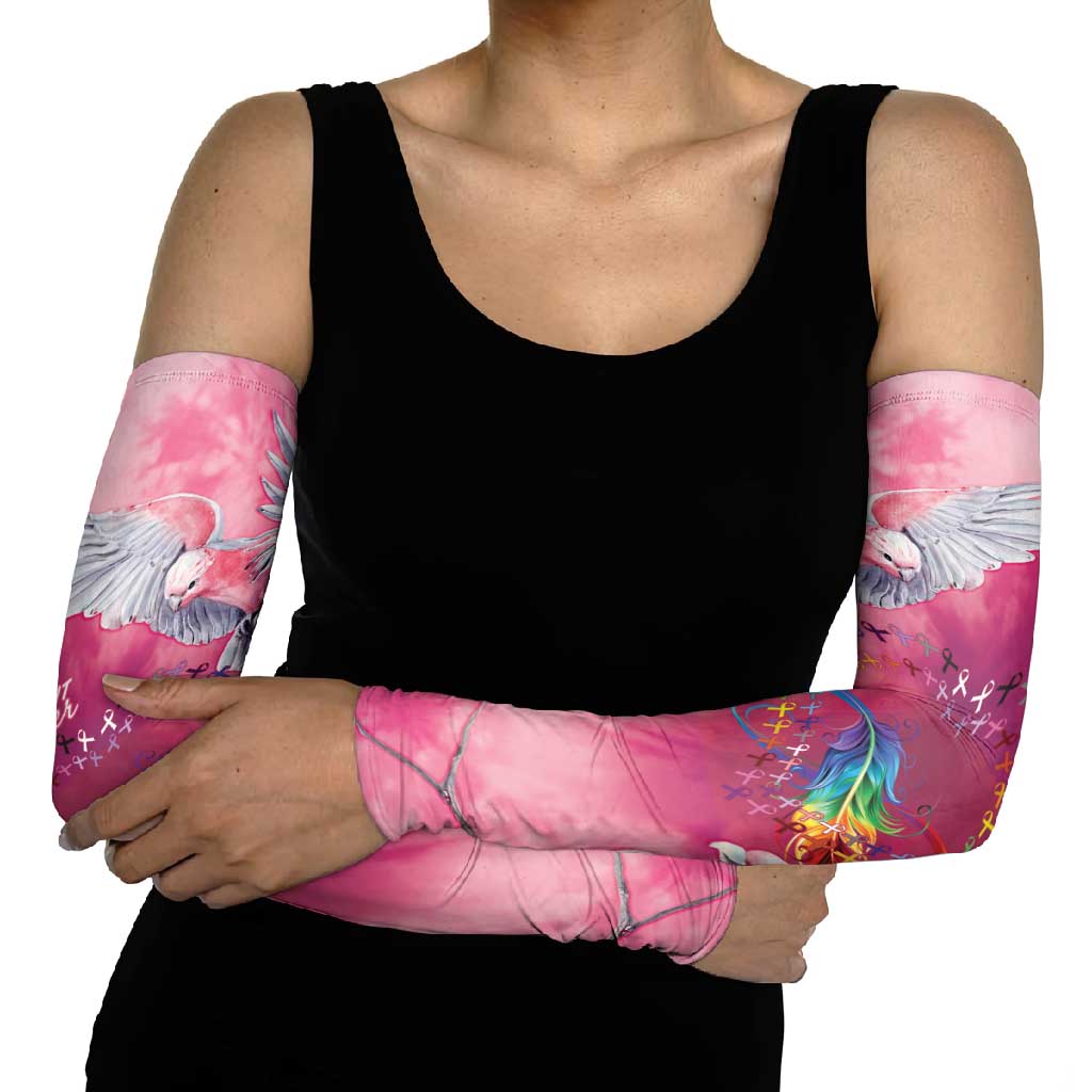 Australia Fight Cancer In All Colors Arm Sleeves Galah Pink Tie Dye - Aussie Hoodie