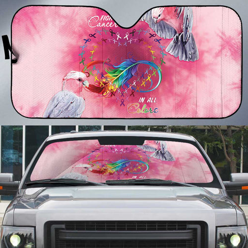Australia Fight Cancer In All Colors Auto Sun Shade Galah Pink Tie Dye - Aussie Hoodie