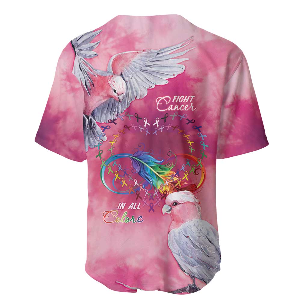 Australia Fight Cancer In All Colors Baseball Jersey Galah Pink Tie Dye - Aussie Hoodie