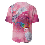 Australia Fight Cancer In All Colors Baseball Jersey Galah Pink Tie Dye - Aussie Hoodie