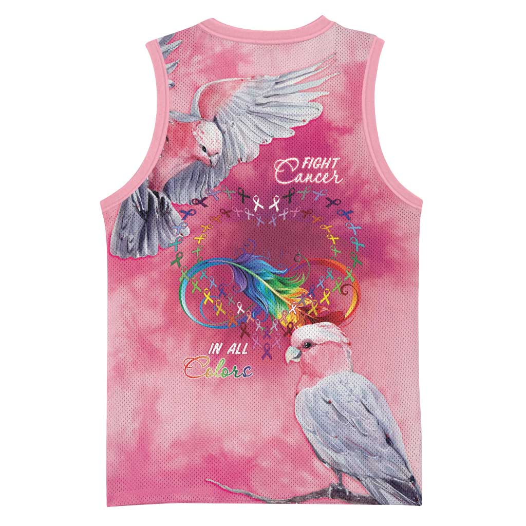 Australia Fight Cancer In All Colors Basketball Jersey Galah Pink Tie Dye - Aussie Hoodie
