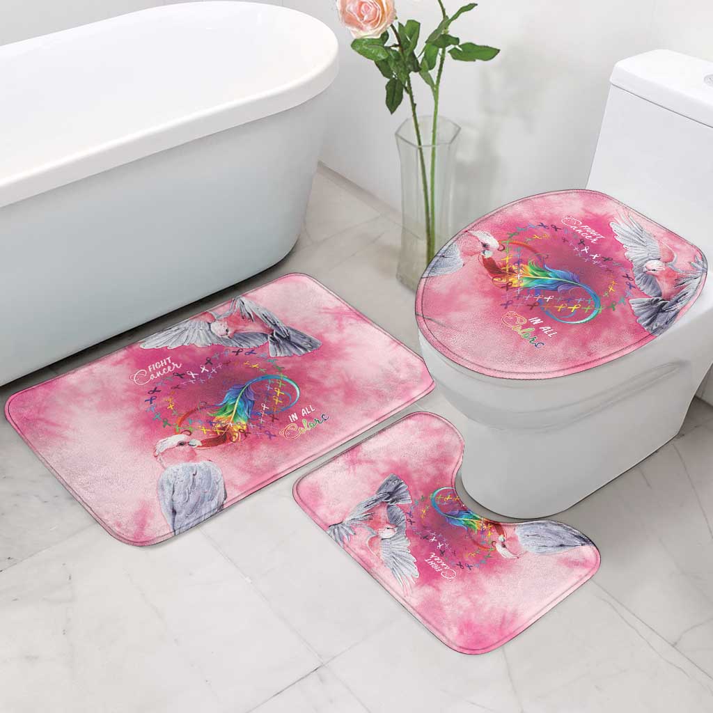 Australia Fight Cancer In All Colors Bathroom Set Galah Pink Tie Dye - Aussie Hoodie