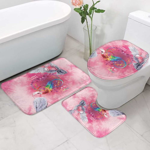 Australia Fight Cancer In All Colors Bathroom Set Galah Pink Tie Dye - Aussie Hoodie