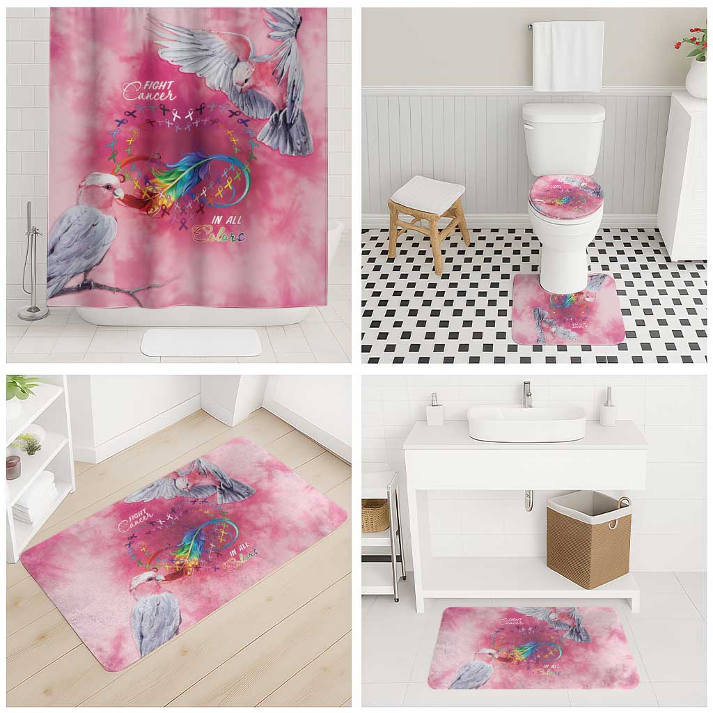 Australia Fight Cancer In All Colors Bathroom Set Galah Pink Tie Dye - Aussie Hoodie