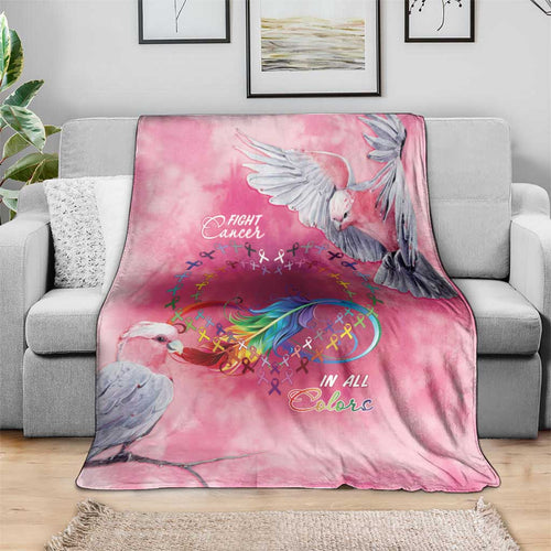 Australia Fight Cancer In All Colors Blanket Galah Pink Tie Dye - Aussie Hoodie