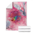 Australia Fight Cancer In All Colors Blanket Galah Pink Tie Dye - Aussie Hoodie