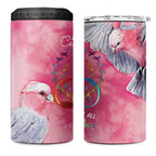 Australia Fight Cancer In All Colors 4 in 1 Can Cooler Tumbler Galah Pink Tie Dye - Aussie Hoodie