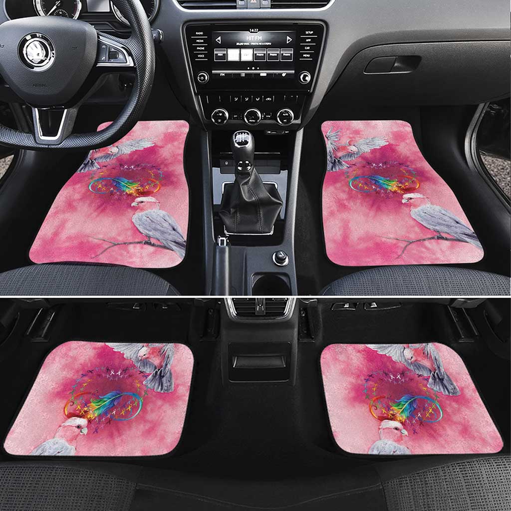 Australia Fight Cancer In All Colors Car Mats Galah Pink Tie Dye - Aussie Hoodie