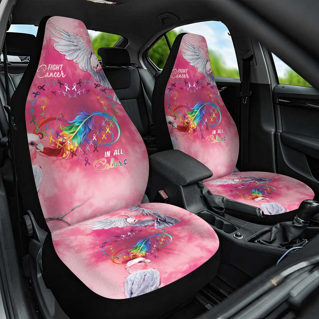Australia Fight Cancer In All Colors Car Seat Cover Galah Pink Tie Dye - Aussie Hoodie