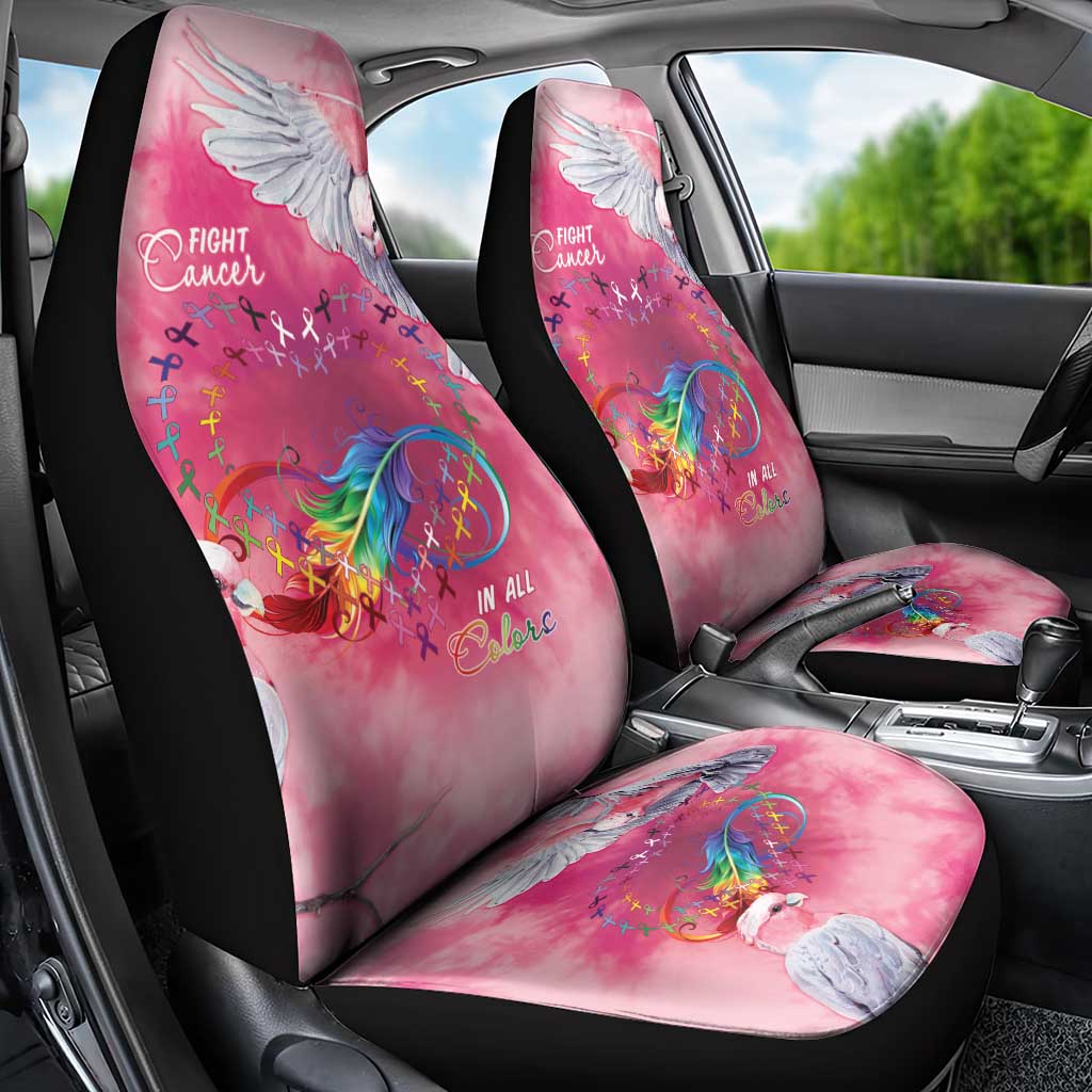 Australia Fight Cancer In All Colors Car Seat Cover Galah Pink Tie Dye - Aussie Hoodie