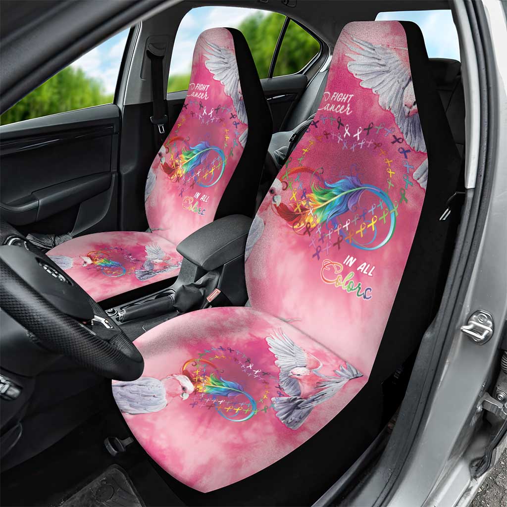 Australia Fight Cancer In All Colors Car Seat Cover Galah Pink Tie Dye - Aussie Hoodie