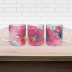 Australia Fight Cancer In All Colors Ceramic Mug Galah Pink Tie Dye - Aussie Hoodie