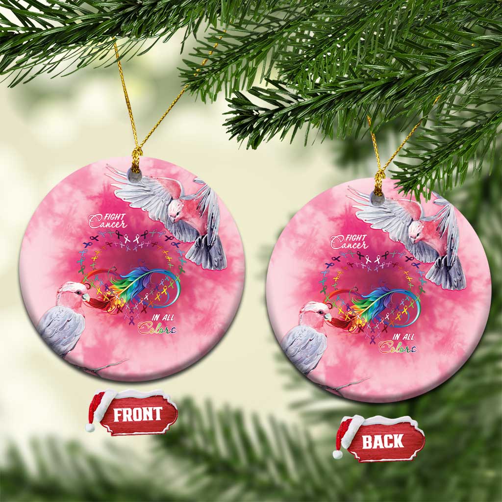 Australia Fight Cancer In All Colors Ceramic Ornament Galah Pink Tie Dye - Aussie Hoodie