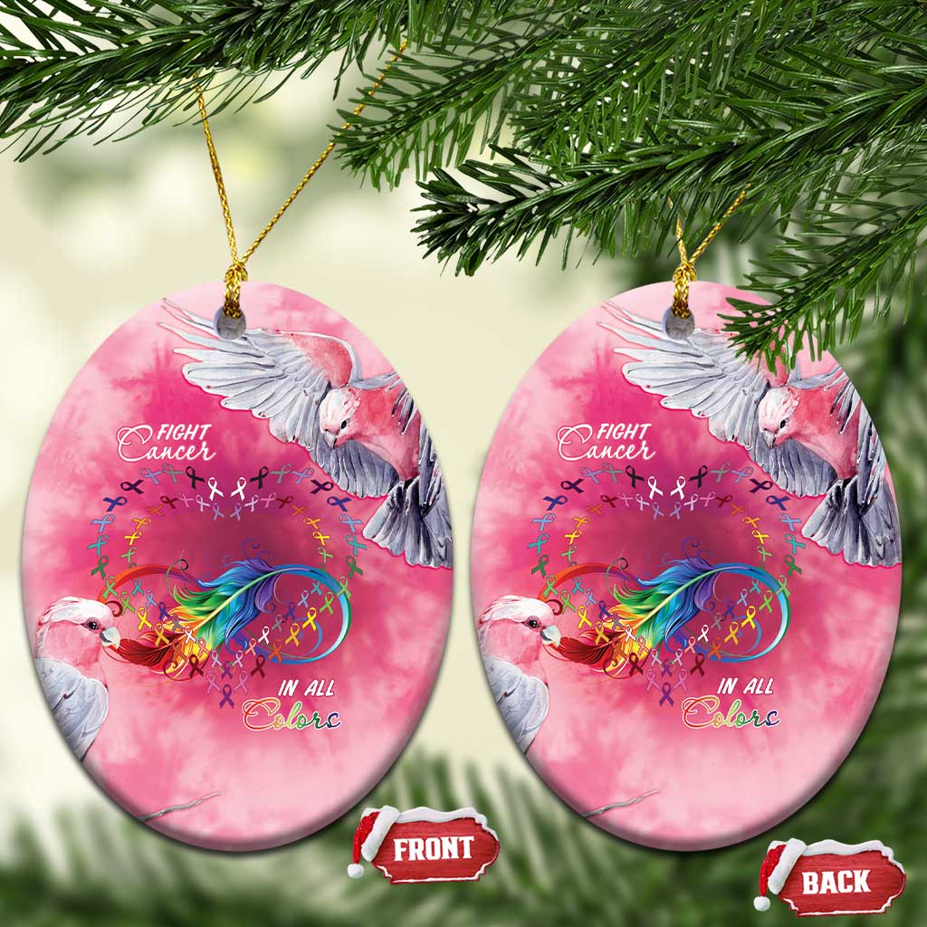 Australia Fight Cancer In All Colors Ceramic Ornament Galah Pink Tie Dye - Aussie Hoodie